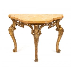 Italian console table with marble top, Louis XVI