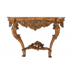 Italian gilded Louis XVI wall console table