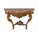 Italian gilded Louis XVI wall console table
