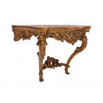 Italian gilded Louis XVI wall console table