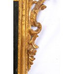 Miroir italien Louis XVI à feuilles d'or