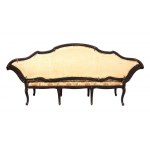 Italian boat-shaped sofa, Louis XV