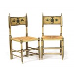 Group of six italian lacquered chairs