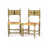 Group of six italian lacquered chairs