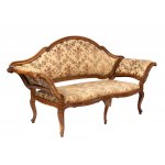italian Louis XV sofa with matching footstool