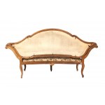 italian Louis XV sofa with matching footstool