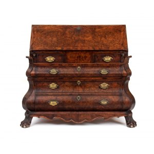 Dutch walnut writing desk flap, Louis XVI