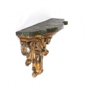 Italian Louis XVI gilded wall console shelf