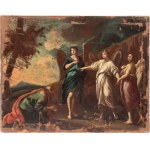 Abraham receives a visit from the three angels