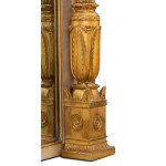 Miroir Empire italien laqué et doré