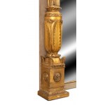 Miroir Empire italien laqué et doré