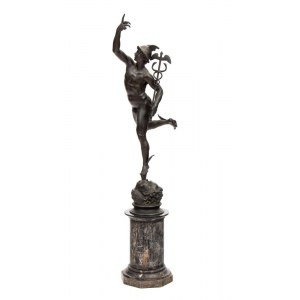 Sculpture italienne en bronze représentant Hermès