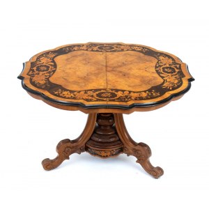 English Victorian inlaid sail table