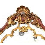 Miroir italien doré et laqué