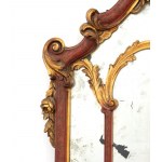 Miroir italien doré et laqué