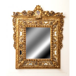 Italian carved wooden mirror