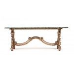 Table basse italienne avec plateau en marbre