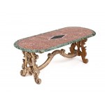 Table basse italienne avec plateau en marbre