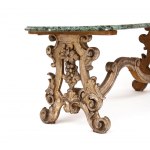 Table basse italienne avec plateau en marbre