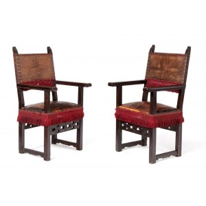 A pair of Italian armchairs