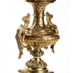 A pair of French Napoleon III° gilded bronze candelabra