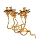 Paire de chandeliers italiens dorés, Louis XVI