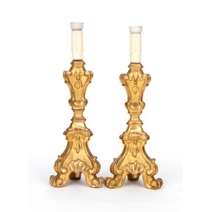 Paire de candélabres italiens dorés