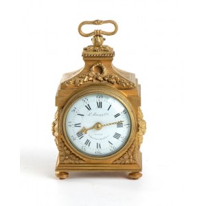 L. LEROY, A French bronze Officier's travel clock pendulum