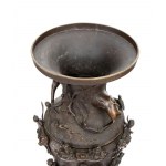 Japanese bronze vase