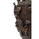 Japanese bronze vase