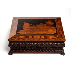 Boîte italienne en marqueterie, Louis XVI