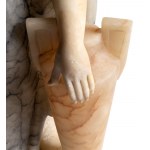 Rebecca at the well, Italian alabaster statue