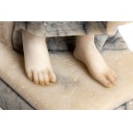 Rebecca at the well, Italian alabaster statue