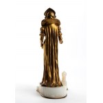 Etienne Watrin ( 1890 - 1915 ), Finely dressed standing Elizabethan maiden, bronze and ivory