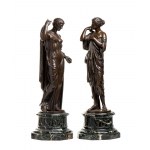A pair of bronze sculptures , France
