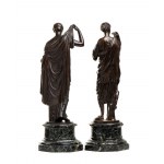 A pair of bronze sculptures , France
