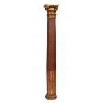 Colonne italienne en bois laqué et doré