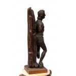 Sculpture en bois représentant saint Sébastien à la colonne