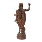 Sculpture en bois italienne représentant le Christ bénissant