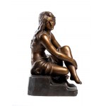 ÉDOUARD FORTINY ( 1862 - ? ), L'esclave, sculpture française en terre cuite
