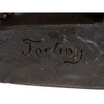 ÉDOUARD FORTINY ( 1862 - ? ), L'esclave, sculpture française en terre cuite