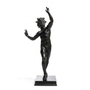 Bronze sculpture of the dancing faun from Pompeii