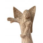 Sculpture italienne en pierre représentant un ange avec des ailes