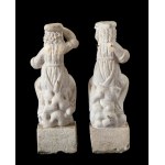Paire de sculptures italiennes en pierre