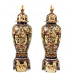 A pair of large Chinese potiches