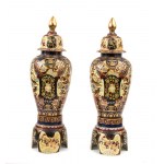 A pair of large Chinese potiches