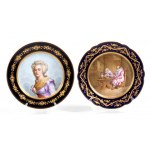 Two French Sevres porcelain plates