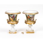 A pair of French porcelain vases