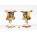 A pair of French porcelain vases
