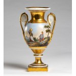 French Empire painted porcelain vase
